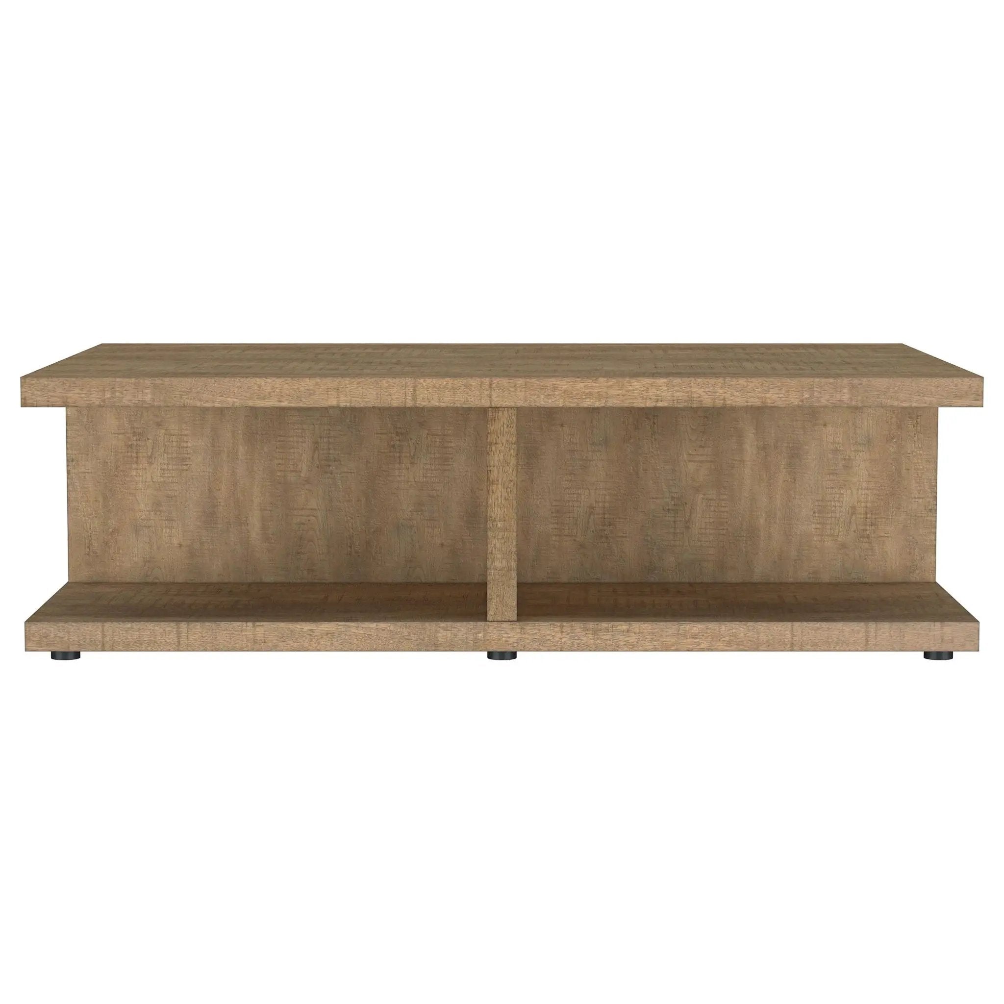 Cortona Square Engineered Wood Cocktail Coffee Table Mango by Unique Piece Furniture
