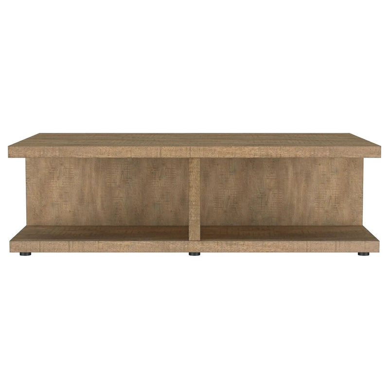 Cortona Square Engineered Wood Cocktail Coffee Table Mango by Unique Piece Furniture