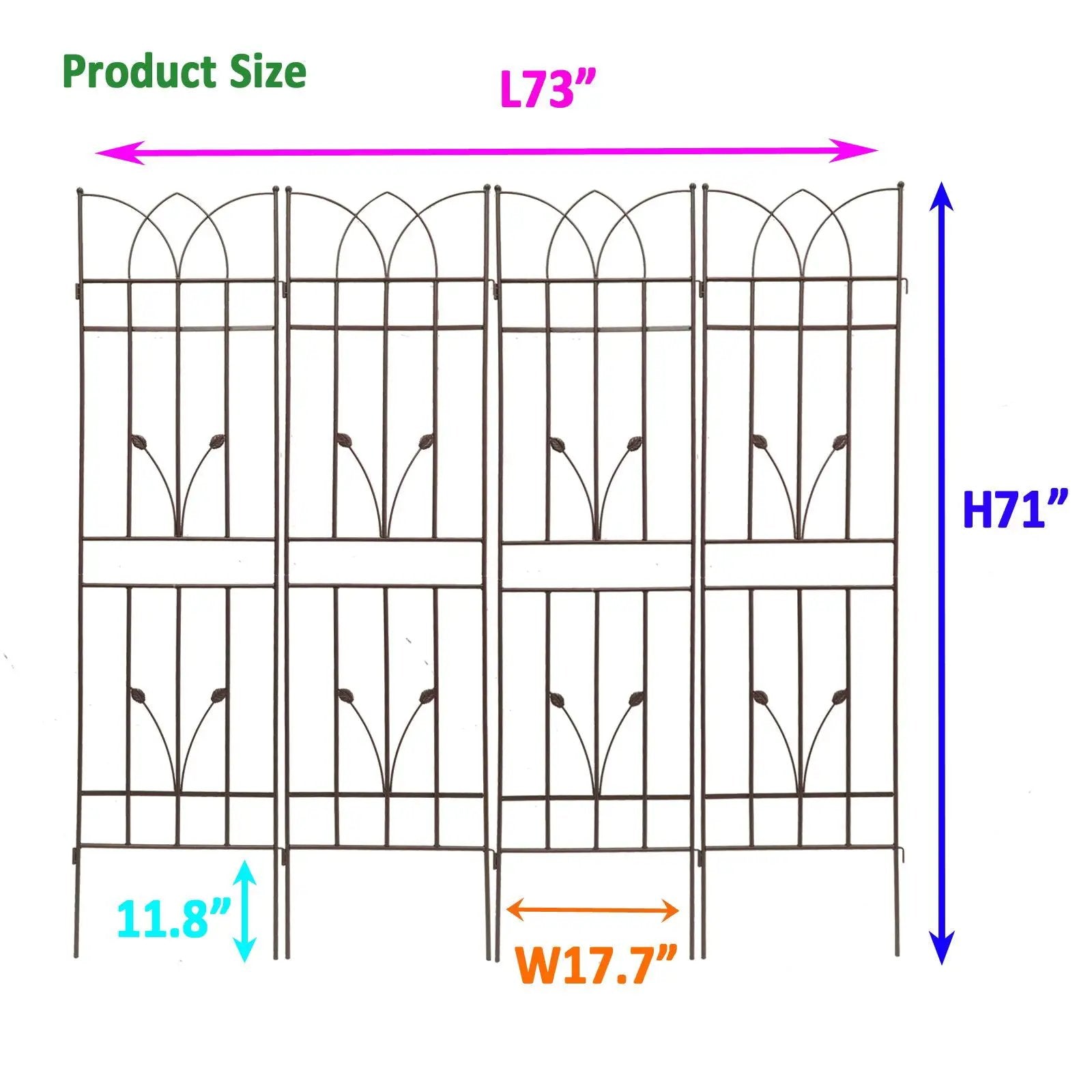 Metal Garden Trellis Rustproof For Climbing Plants Outdoor Flower Support by Unique Piece Furniture