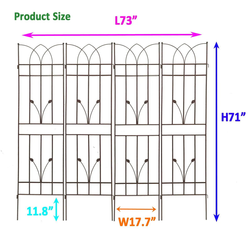 Metal Garden Trellis Rustproof For Climbing Plants Outdoor Flower Support by Unique Piece Furniture