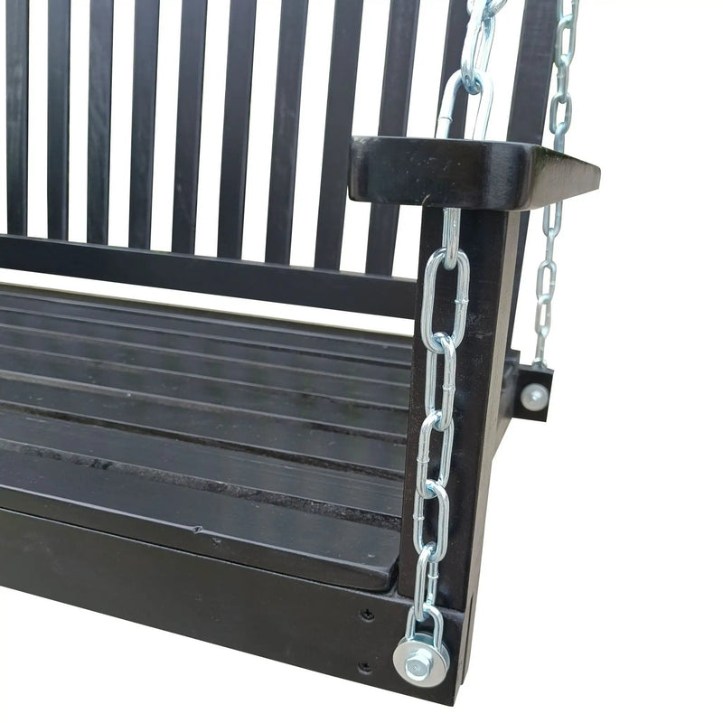 Front Porch Swing With Armrests For Outdoor Patio, Garden Yard, Backyard Or Sunroom by Unique Piece Furniture