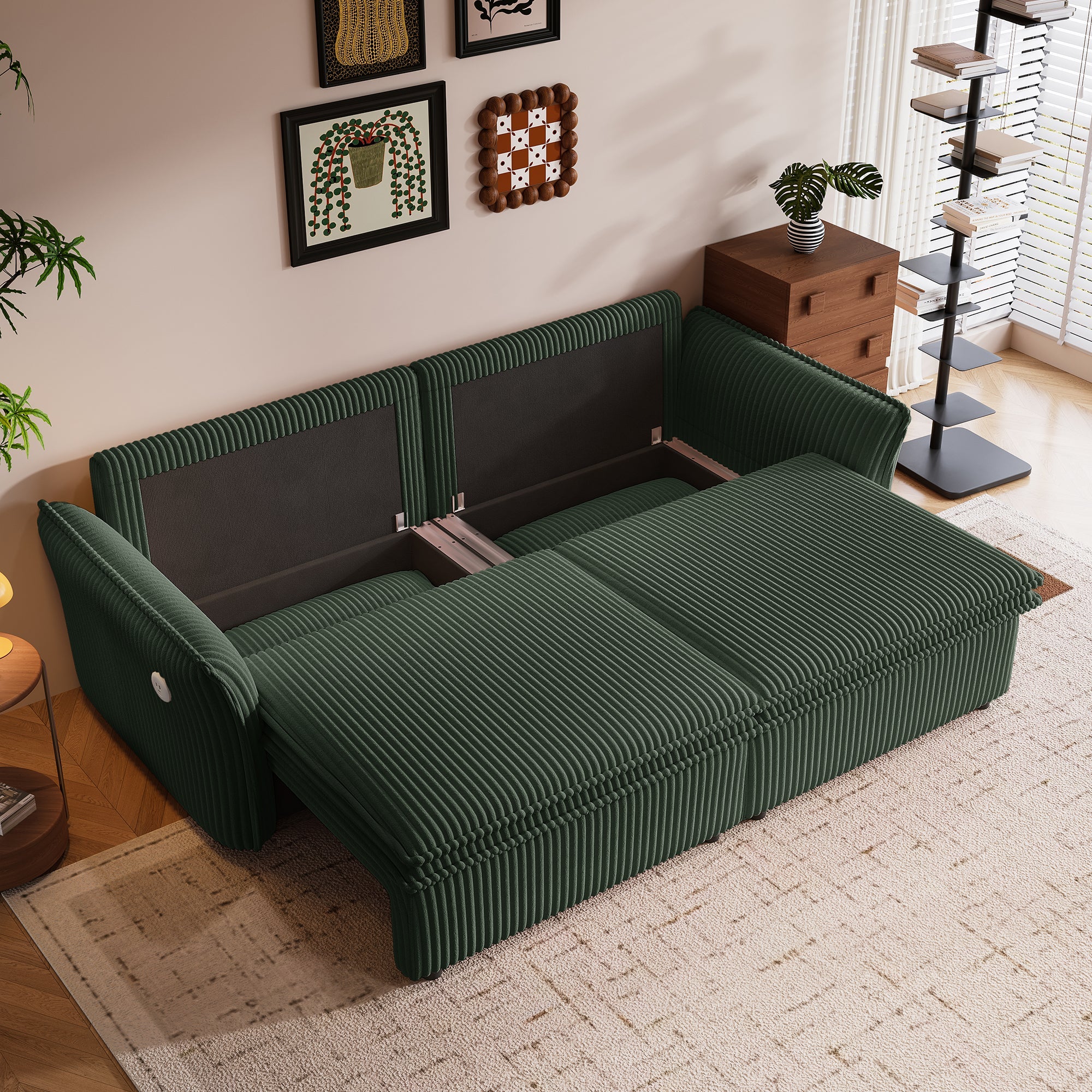 Multi-Functional 85-Inch Convertible Sofa Bed by HouseOfZazla