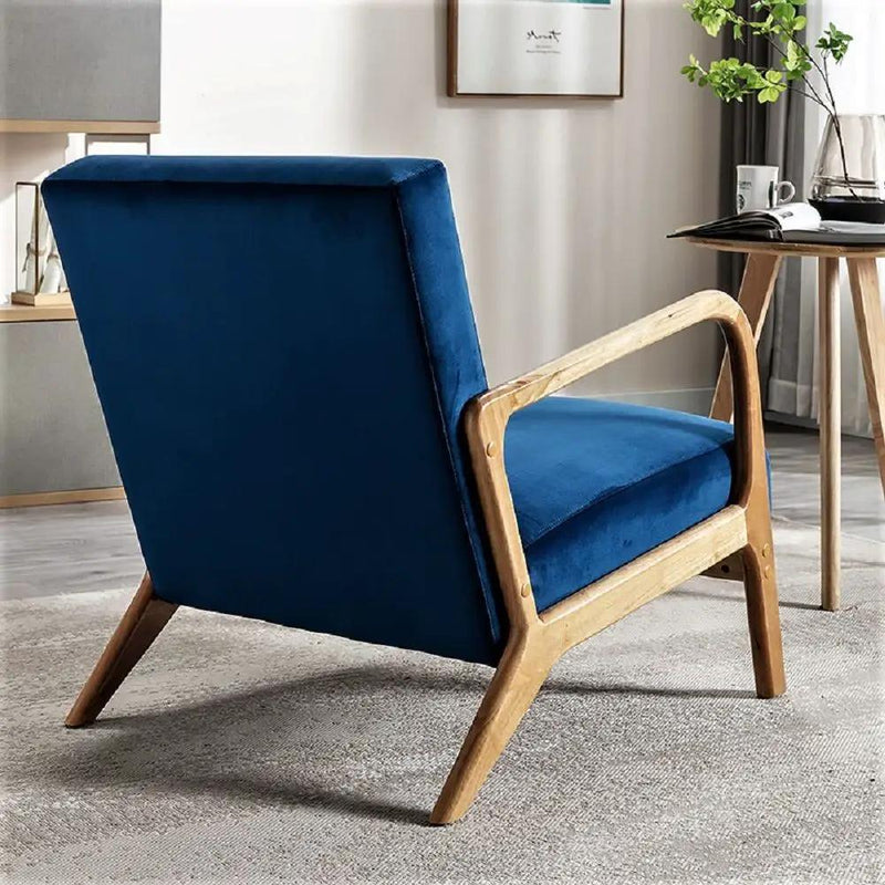 Classic Mid-Century Modern Accent Chairs, Open Framed Armchair With Cushioning by Unique Piece Furniture