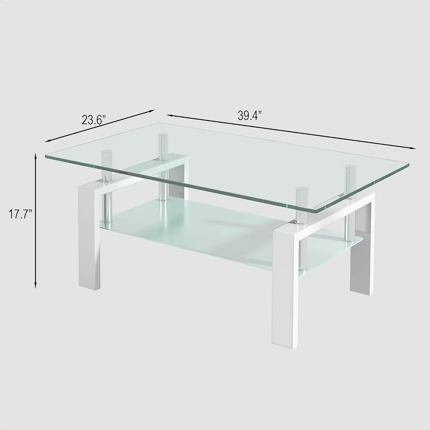 Tempered Glass Table With Storage by HouseOfZazla