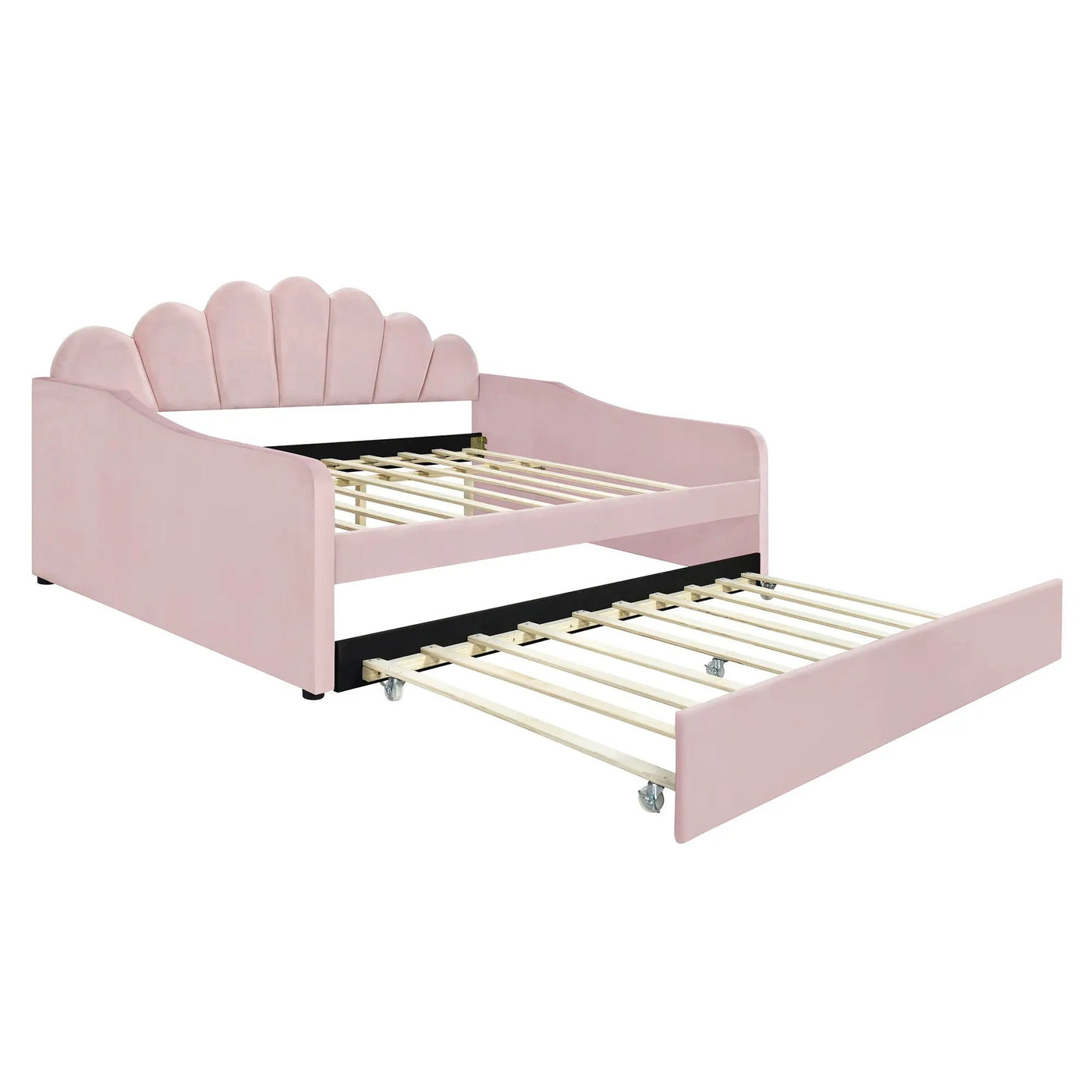 Upholstery Daybed Frame With Shell Shaped Backrest by Unique Piece Furniture