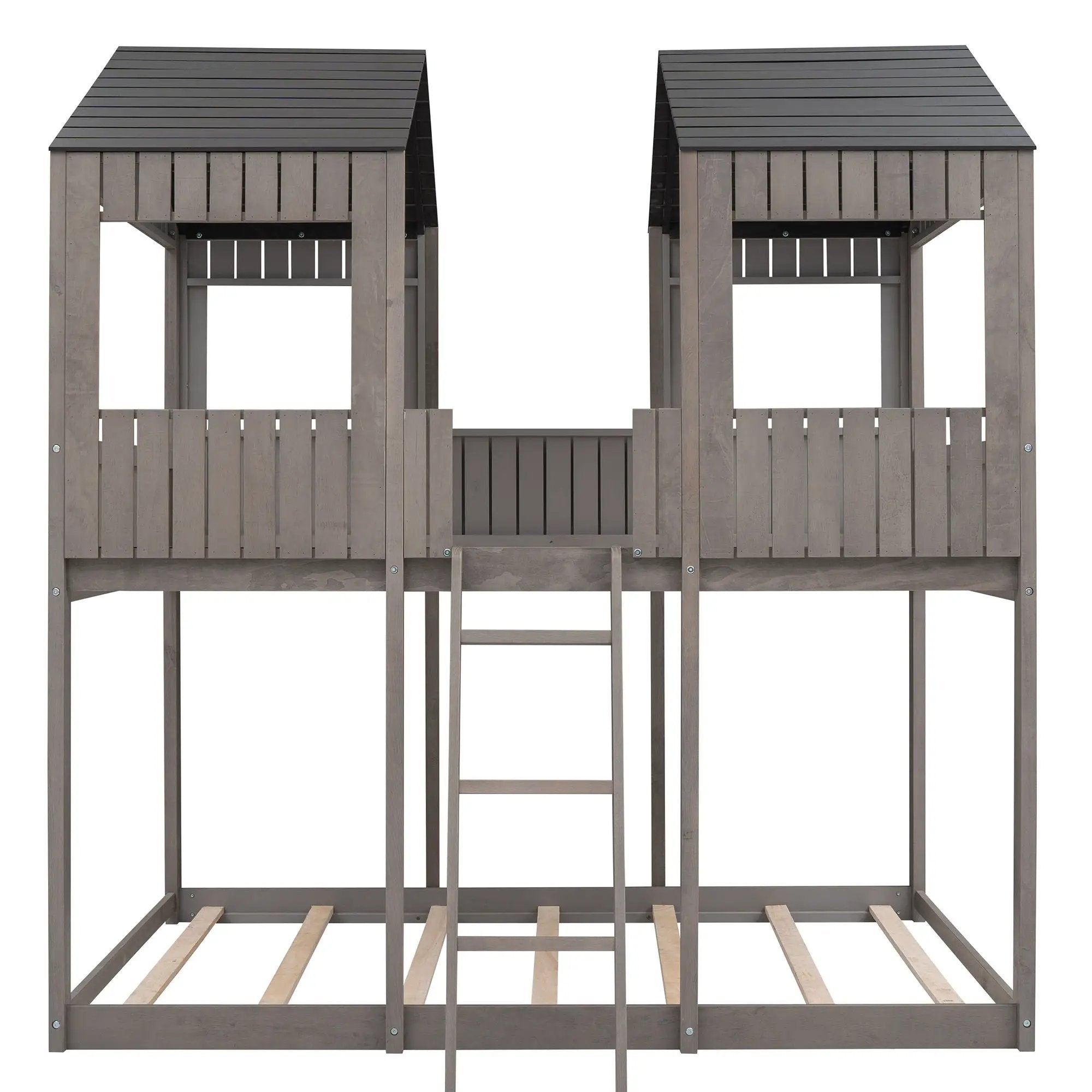 Bunk Bed With Roof, Window, Guardrail, Ladder by HouseOfZazla