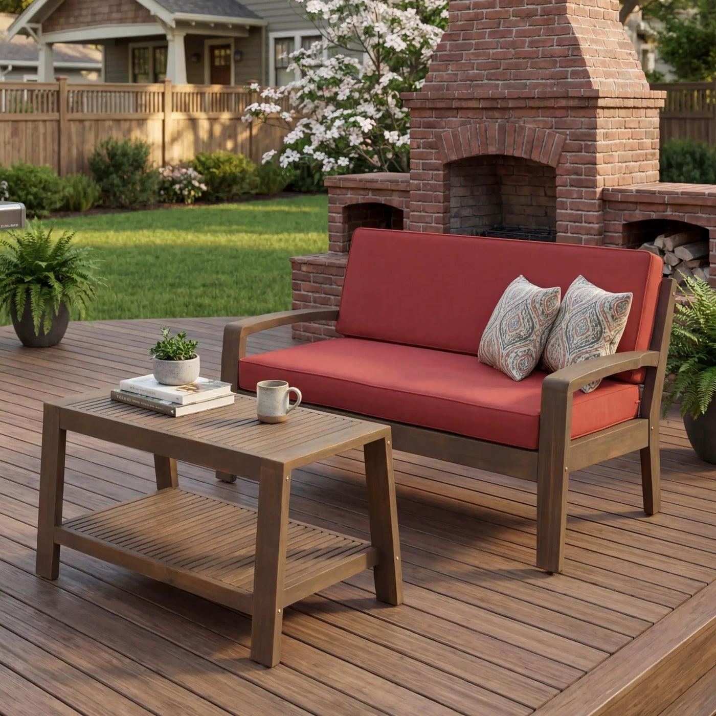 2 Piece Conversation Set, Loveseat & Coffee Table by HouseOfZazla