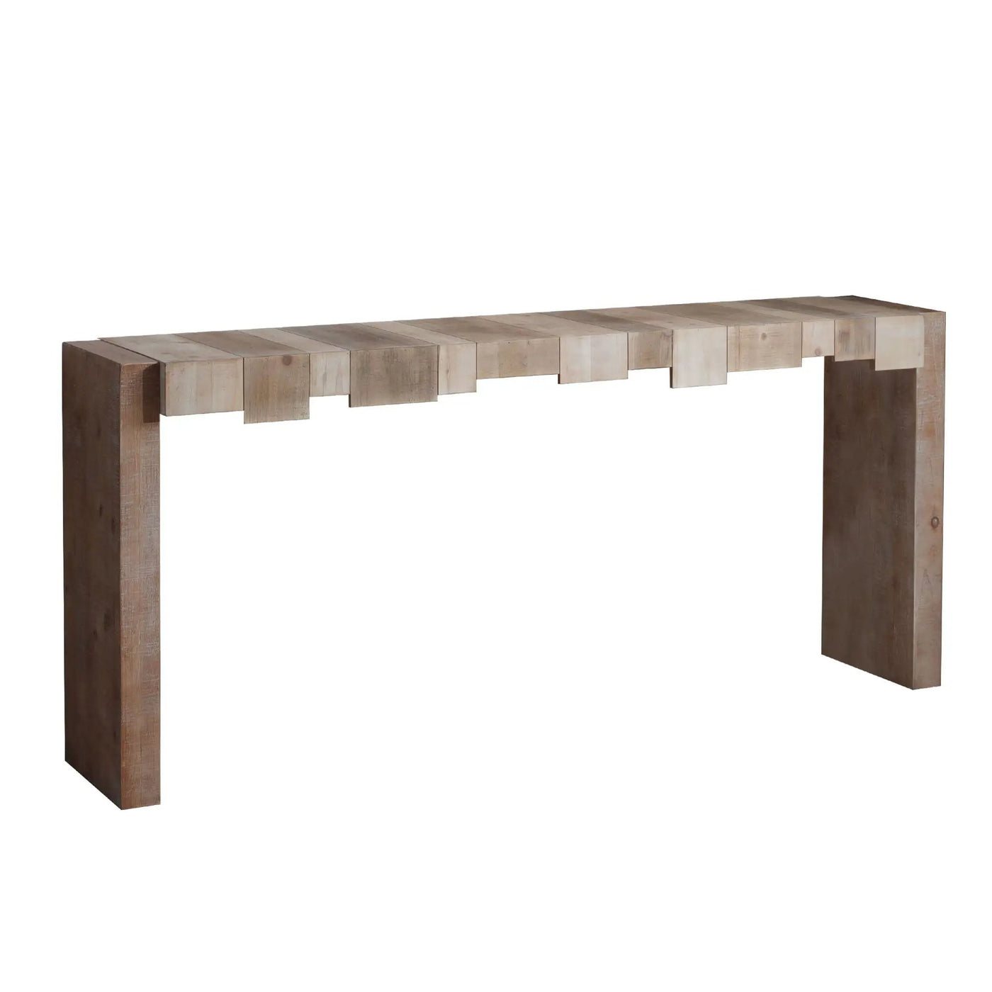 Modern Rustic Table With Sculpted Block Design by HouseOfZazla