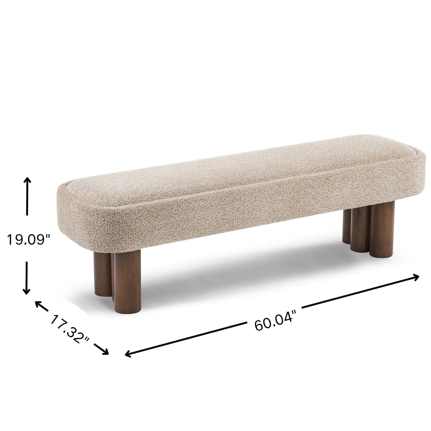 Chic Indoor Upholstered Dining Bench by HouseOfZazla