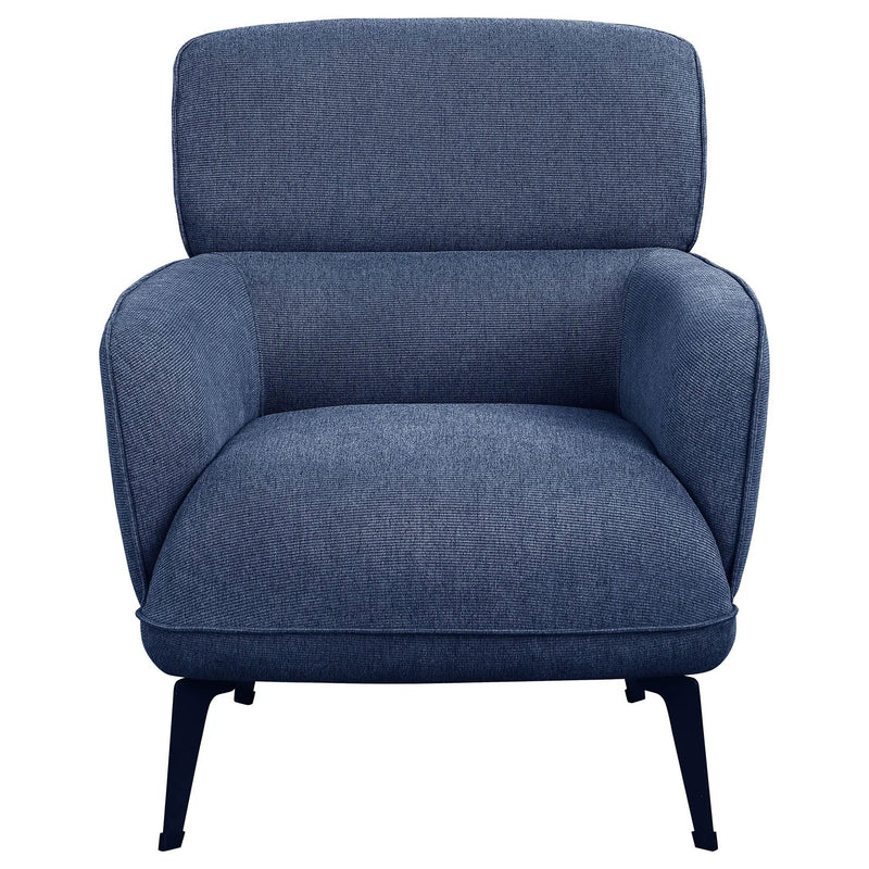Andrea Upholstered Crescent Arm Accent Chair Blue by Unique Piece Furniture