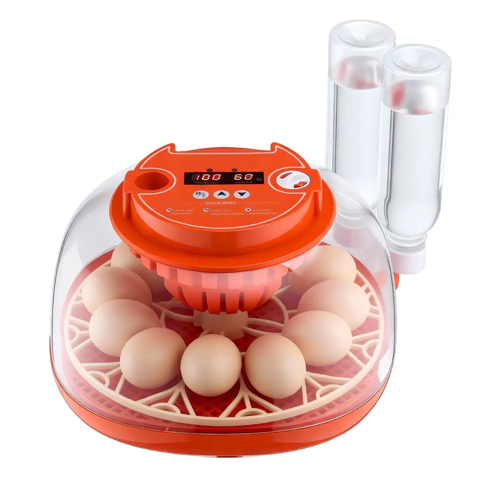 12 Egg Incubator with Automatic Egg Turner and LED Candler by HouseOfZazla