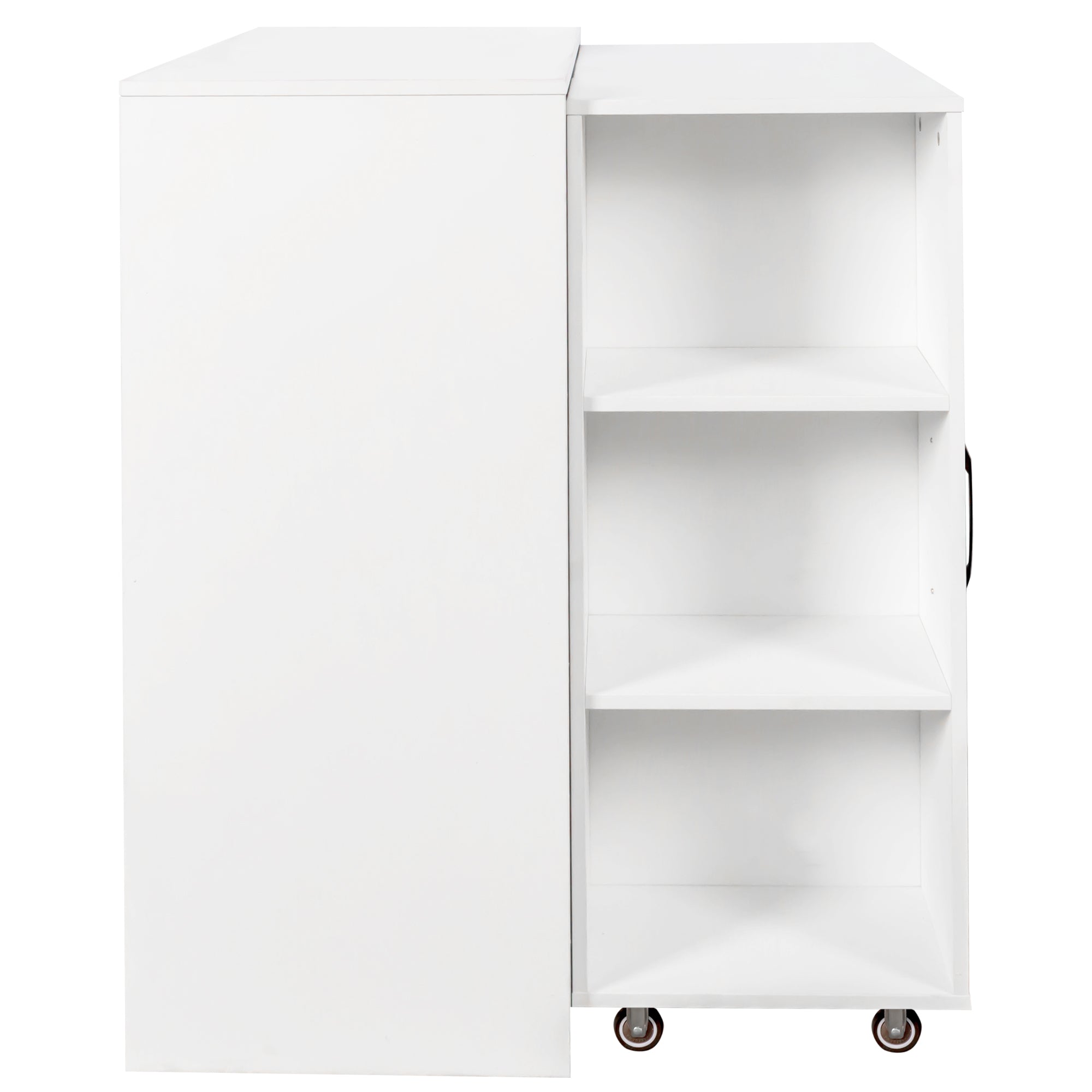 3 Tier Bookcase with Three Pulled Out Doors and Wheels by HouseOfZazla