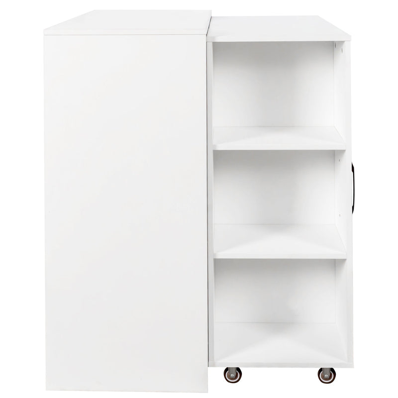 3 Tier Bookcase with Three Pulled Out Doors and Wheels by HouseOfZazla