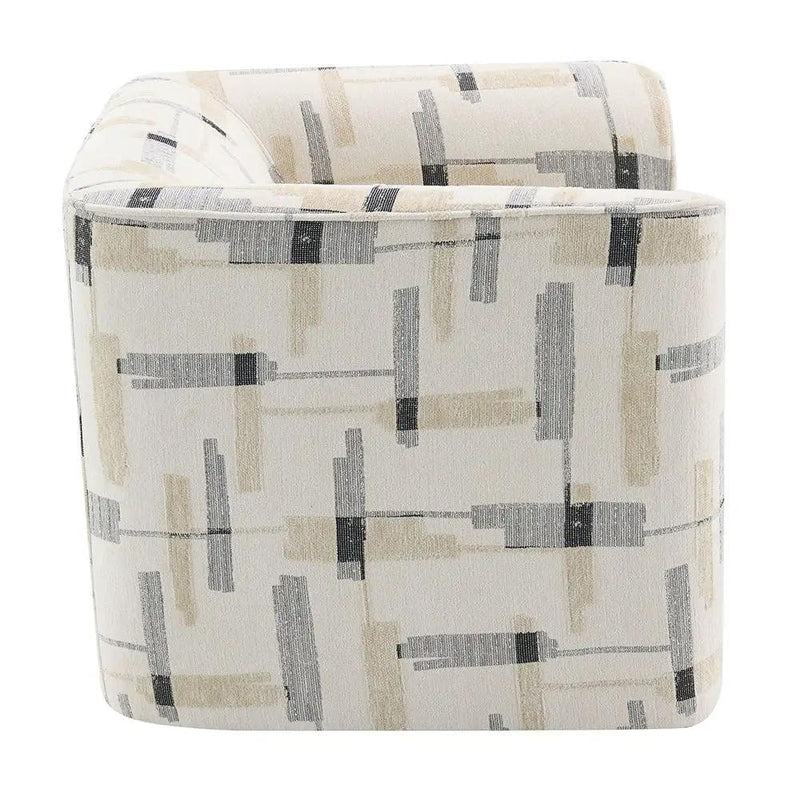 Darya - Chair With Swivel - Beige Pattern Fabric by Unique Piece Furniture