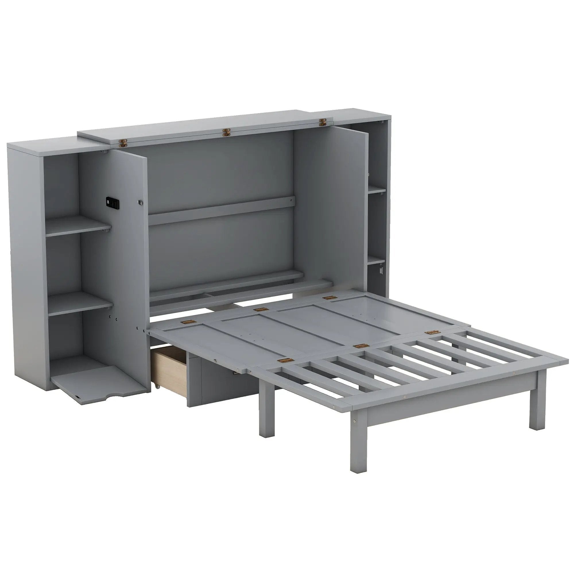Murphy Bed With Shelves, Drawers And USB Ports by HouseOfZazla