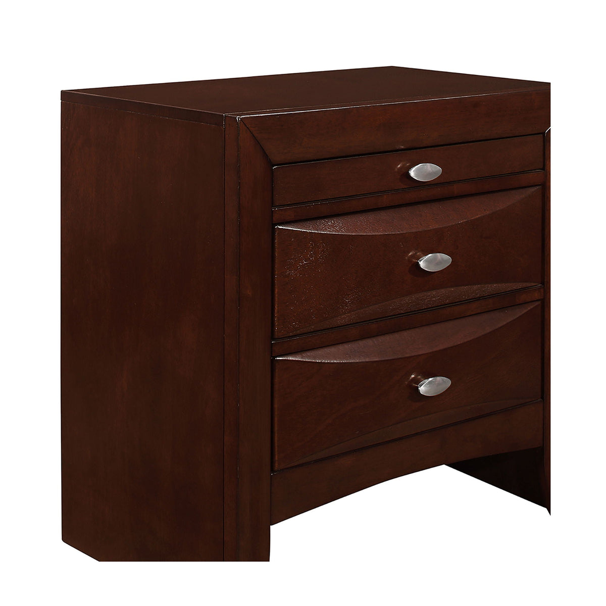 Nightstand with Spacious Drawers and Chambered Fronts - Black or Dark Brown, photo 2 of 13