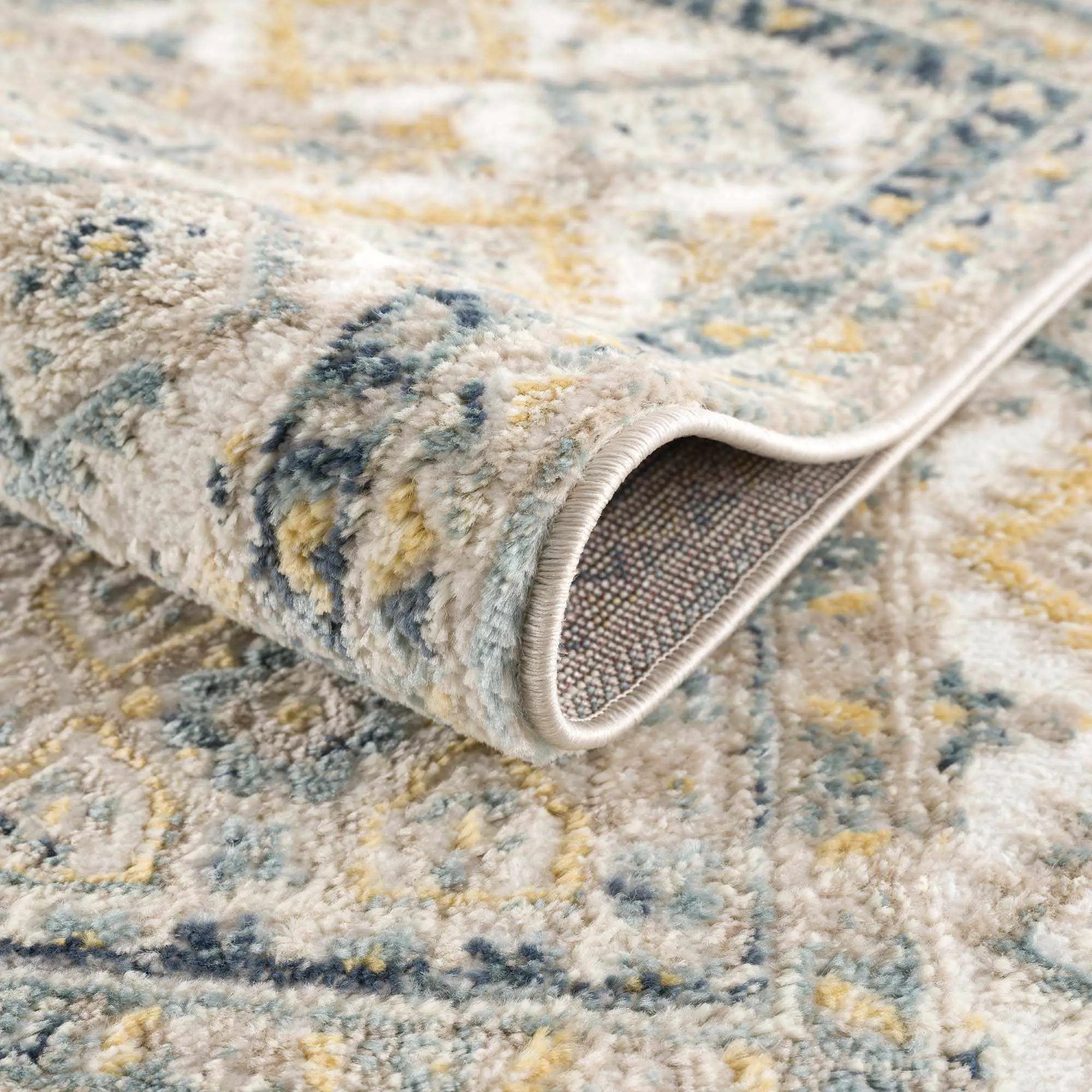 Brend Blue Medallion Area Rug - Clearance by Boutique Rugs