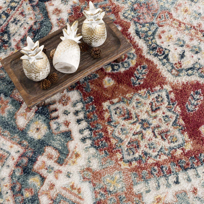 Brend Rust Medallion Area Rug by Hauteloom