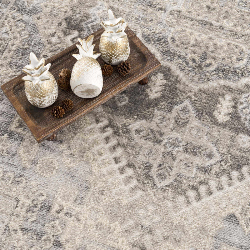 Brend Taupe Medallion Area Rug - Clearance by Boutique Rugs