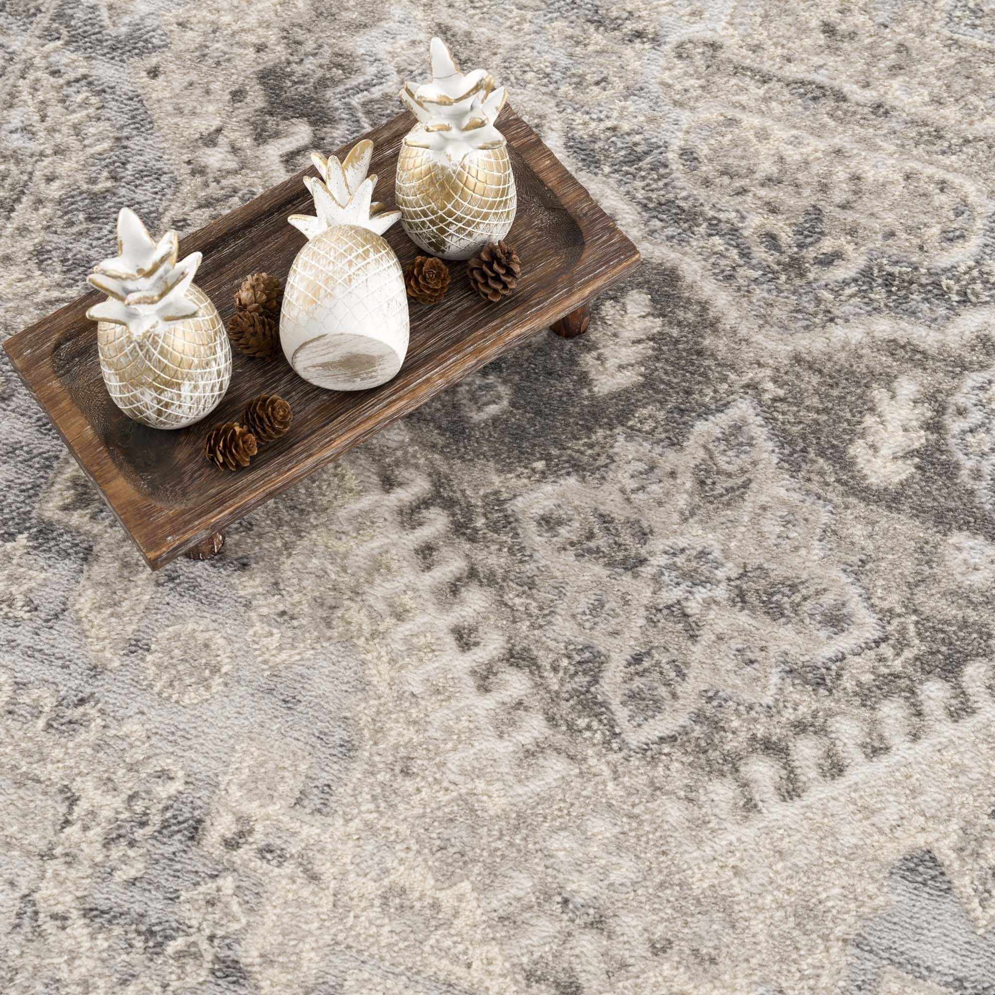 Brend Taupe Medallion Area Rug by Hauteloom
