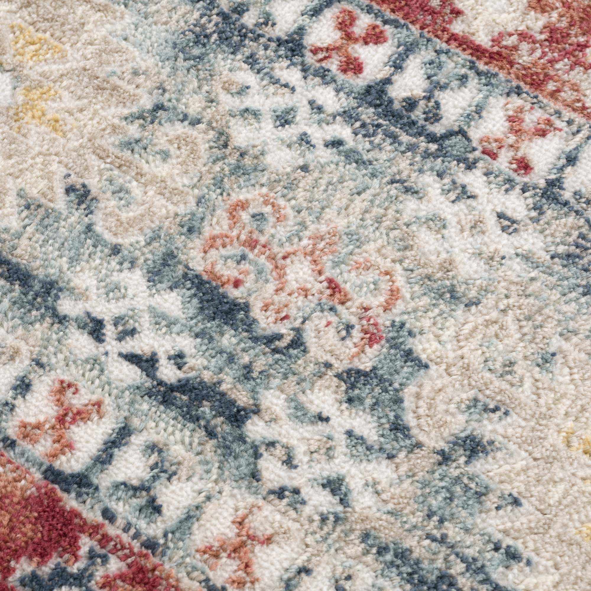 Bindi Blue & Rose Area Rug - Clearance by Boutique Rugs