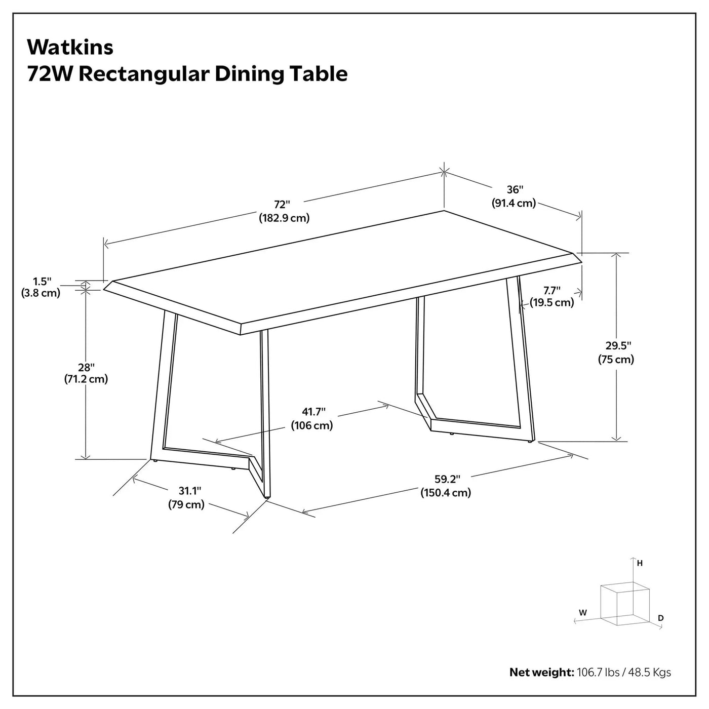 Watkins - Sturdy Dining Table by HouseOfZazla