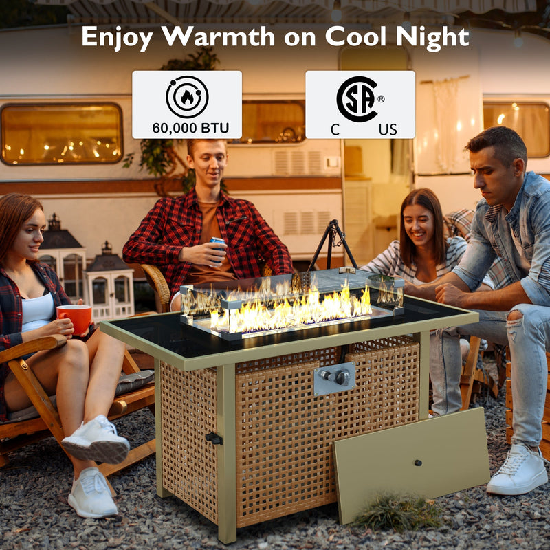 K&K 43' Propane Gas Fire Pit Table by HouseOfZazla
