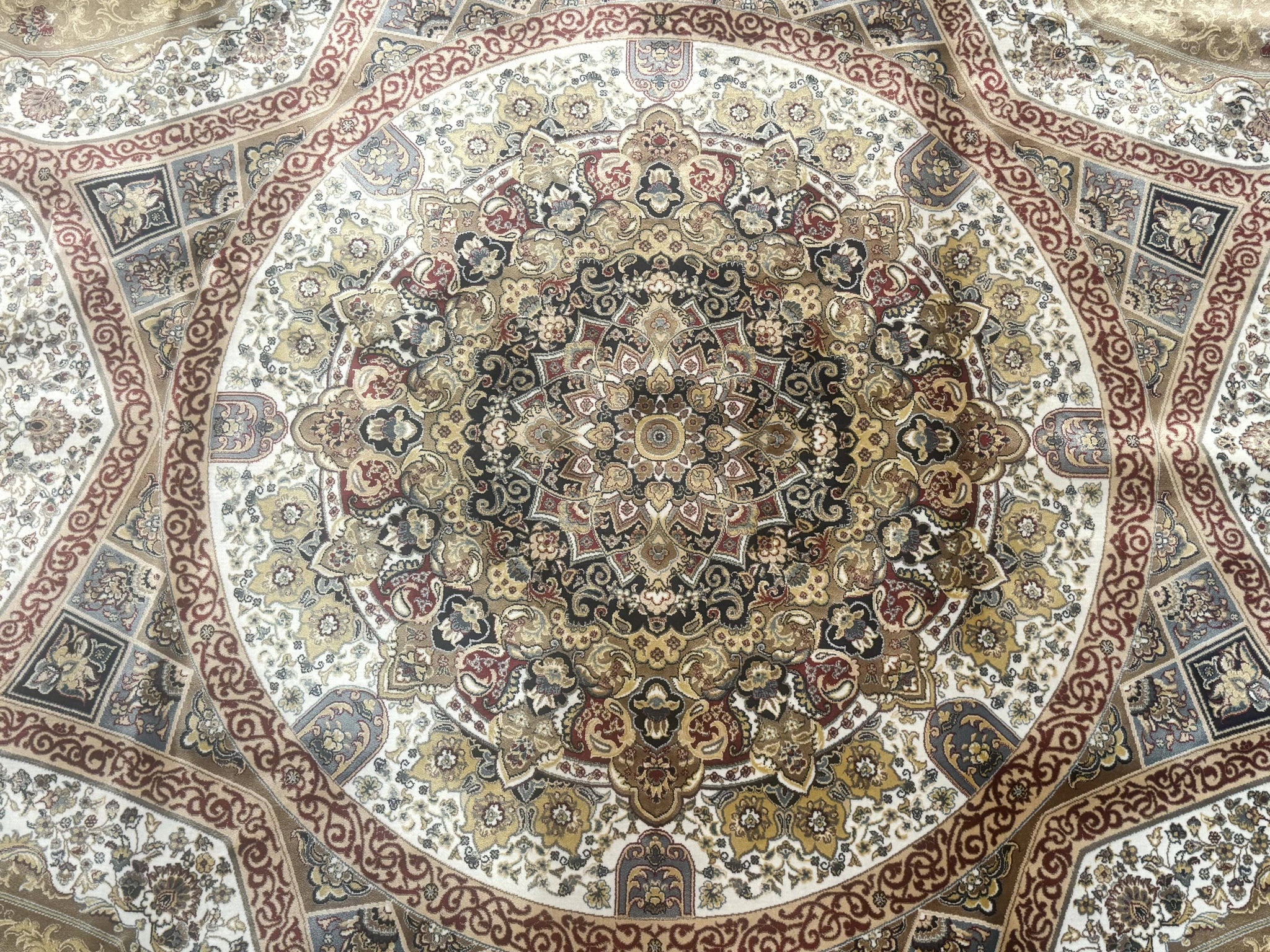Turkish Silk Rug 8x10, Dome Design, Hereke Carpet, Bamboo Silk, New by Jewel Rugs