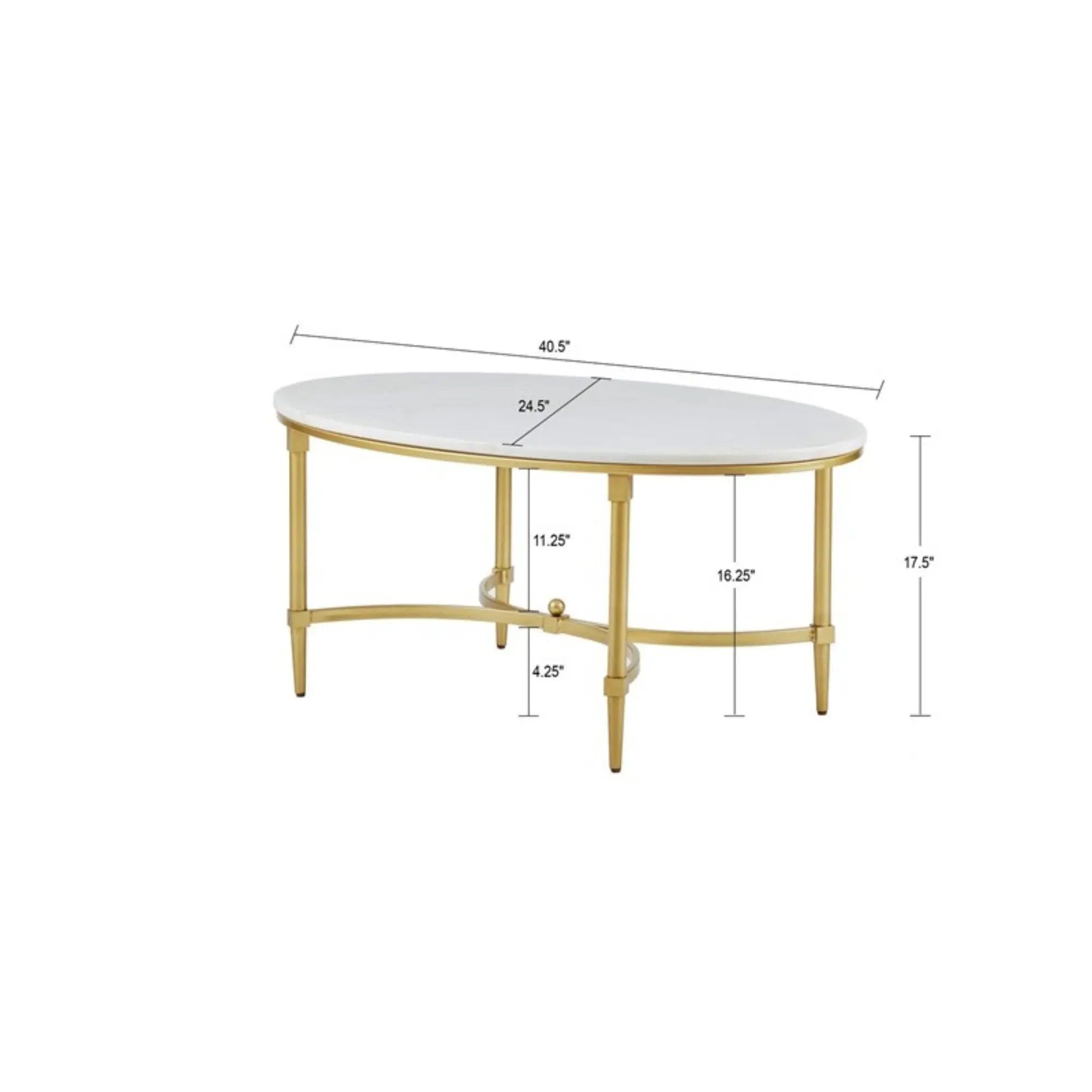 Bordeaux - Coffee Table - White / Gold by Unique Piece Furniture