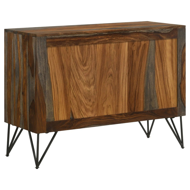 Macon 2-door Sheesham Wood Storage Accent Cabinet Grey by Unique Piece Furniture