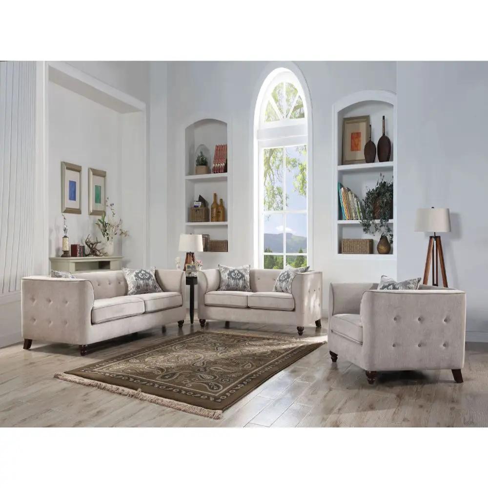 Cyndi - Chair With Pillow - Tan Velvet by Unique Piece Furniture
