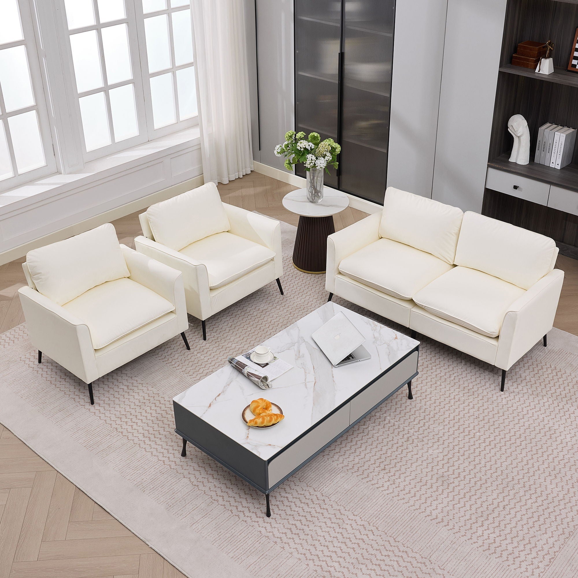 Upholstered Loveseat, For Living Room by HouseOfZazla