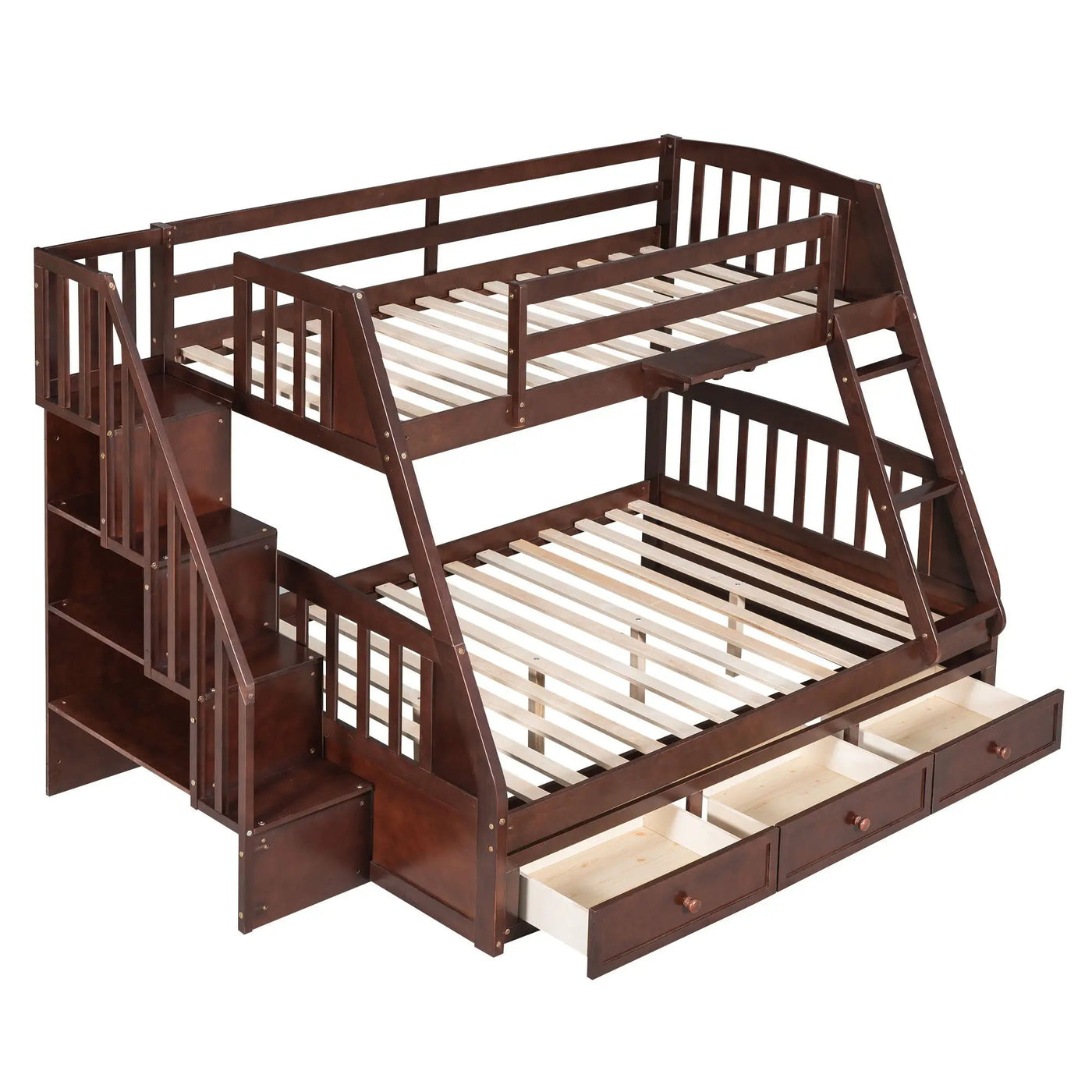 Bunk Bed With Drawers, Ladder And Storage Staircase by Unique Piece Furniture