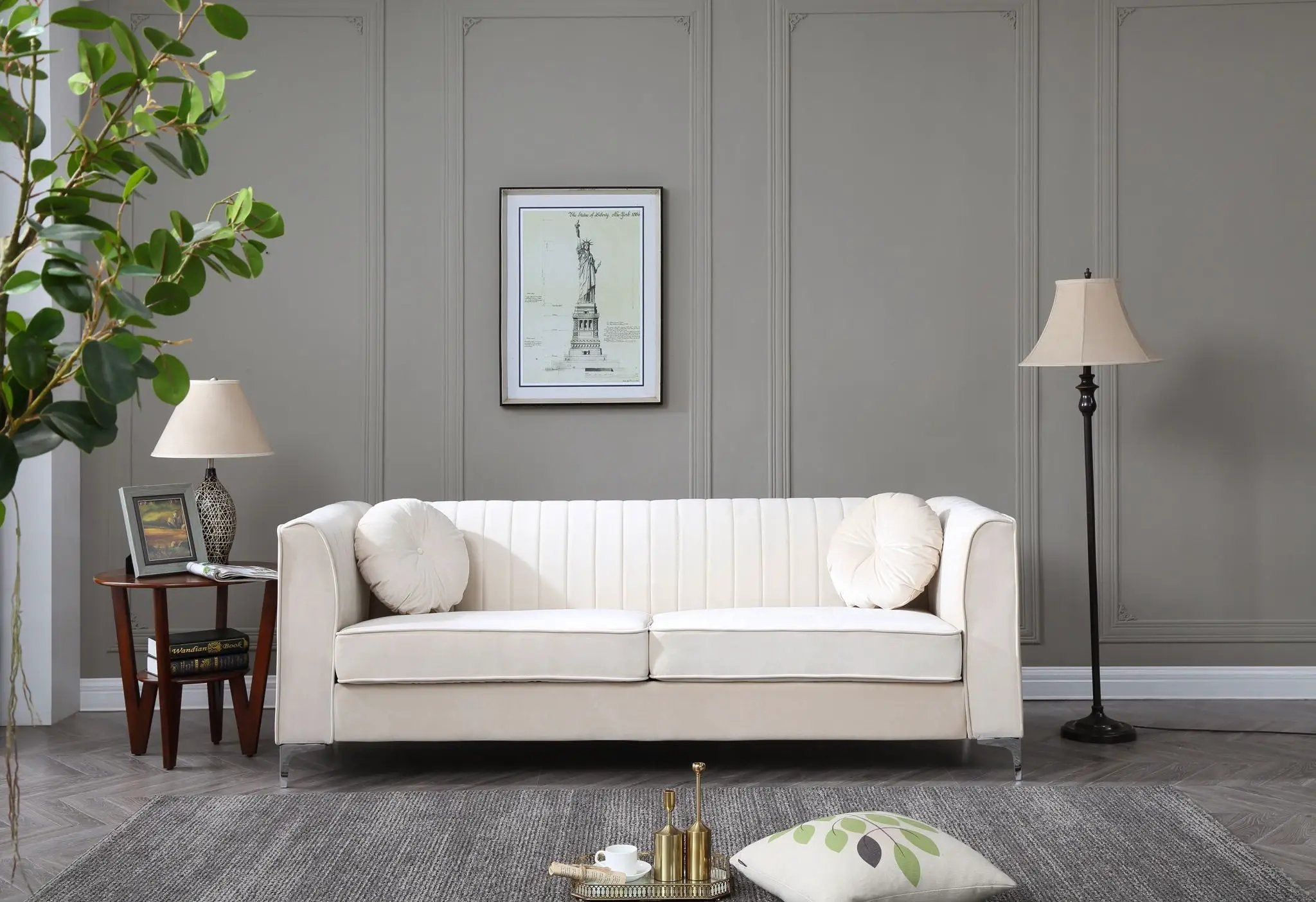 Delray - Micro Suede Sofa by Unique Piece Furniture