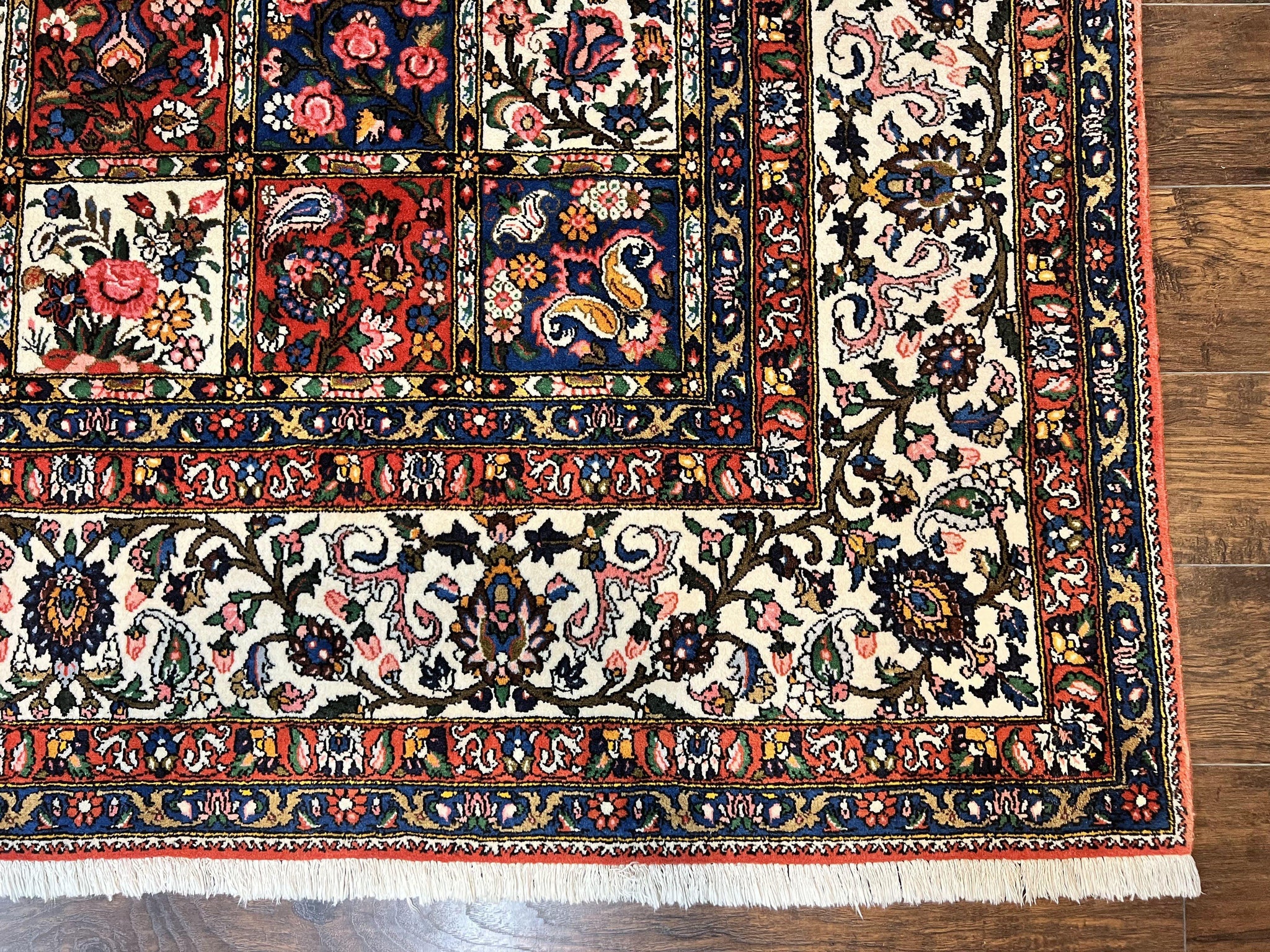 Persian Bakhtiari Rug 10x14, Multicolor Khesti Panel Design by Jewel Rugs