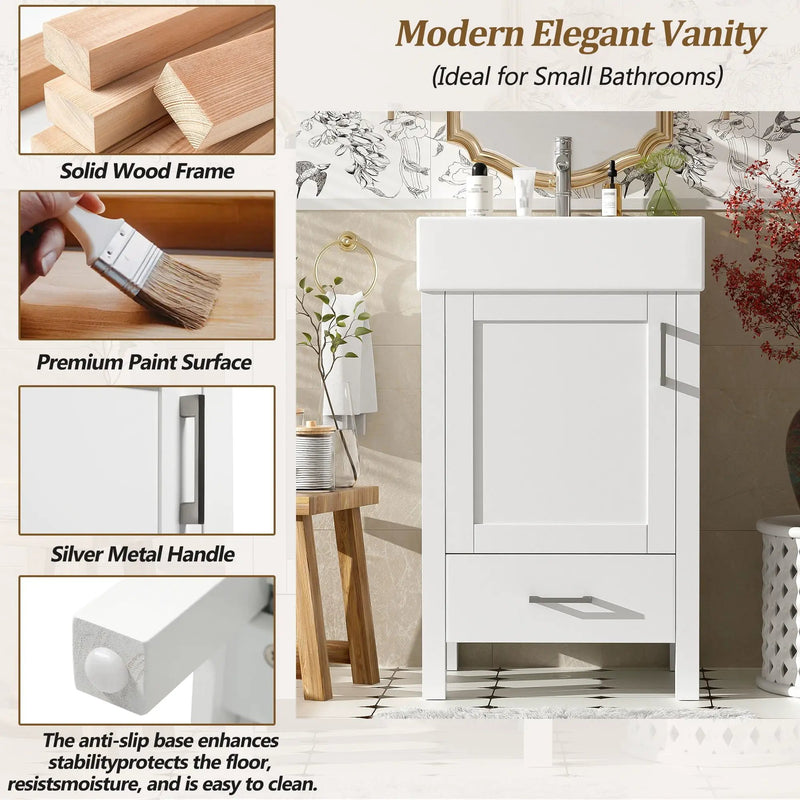 Bathroom Vanity With Sink, Frame And Drawer by Unique Piece Furniture