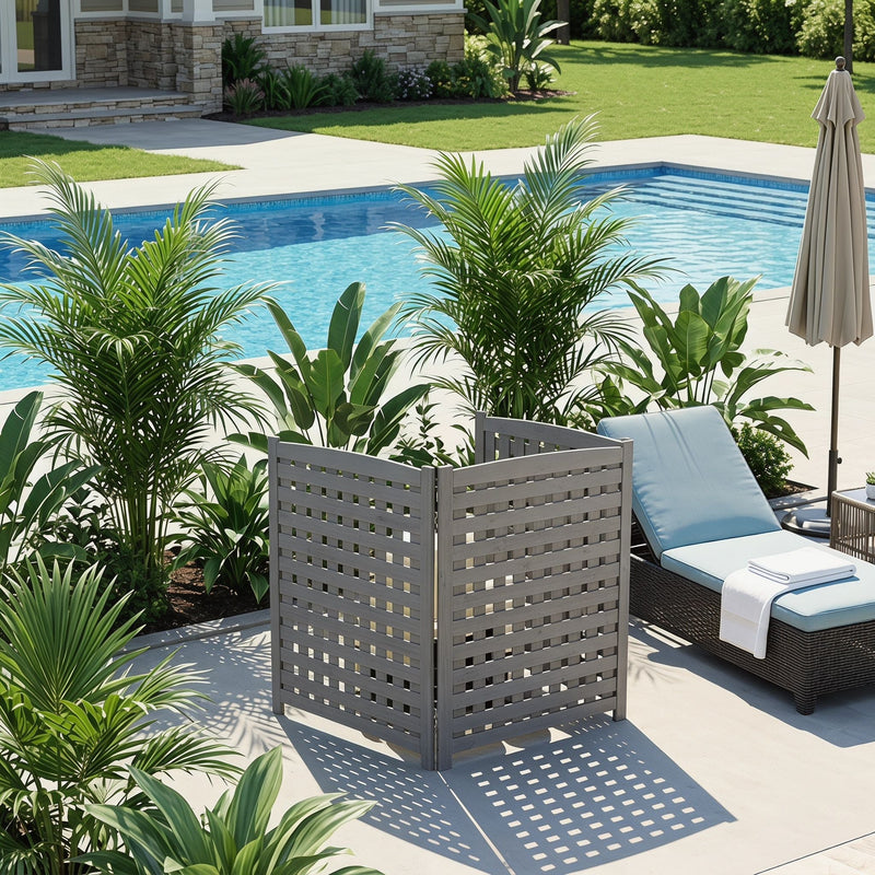 3 Panel Outdoor Air Conditioner Fence Screen by HouseOfZazla