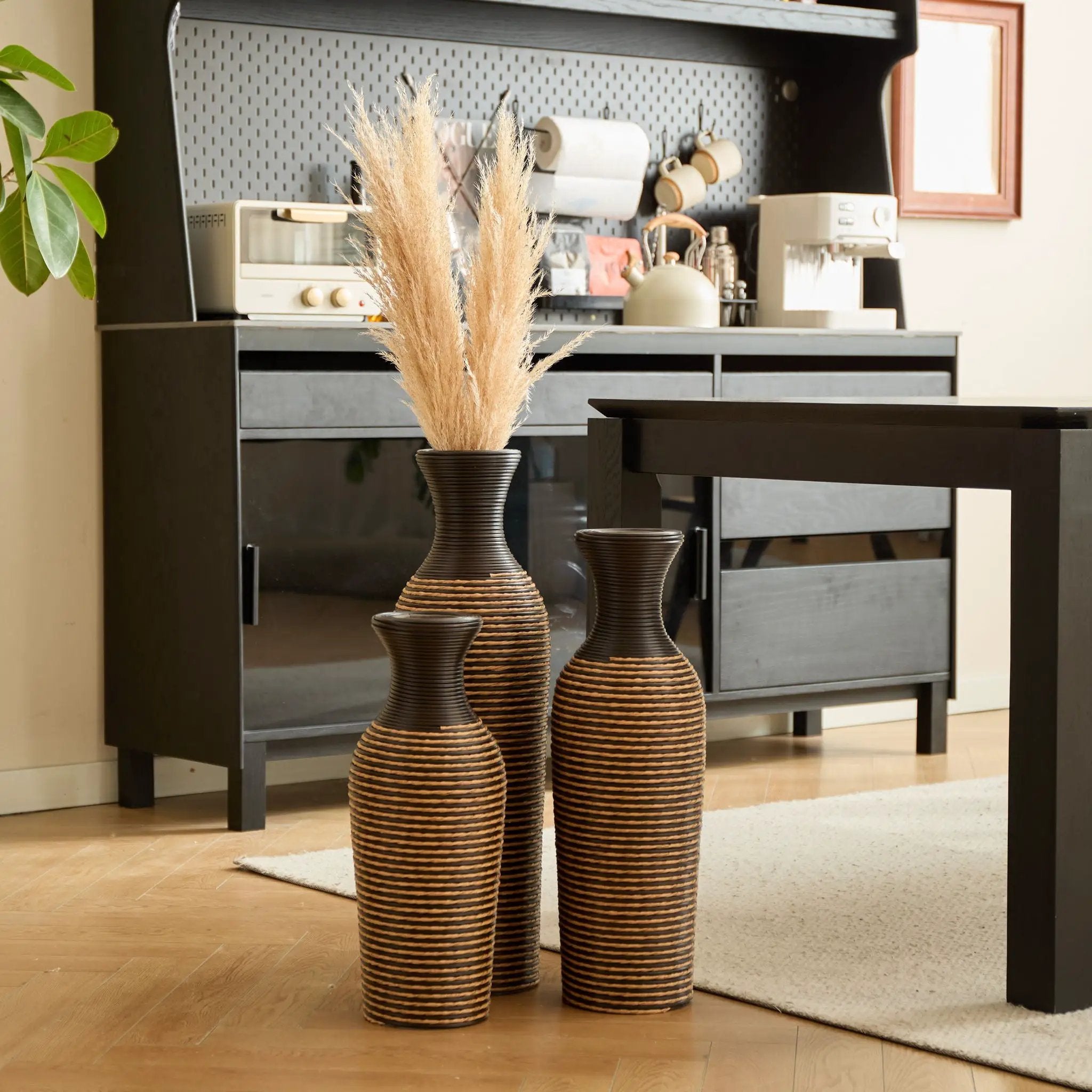 Classic And Neat Floor Vase, High Independent Flower Stand (Set of 3) by HouseOfZazla
