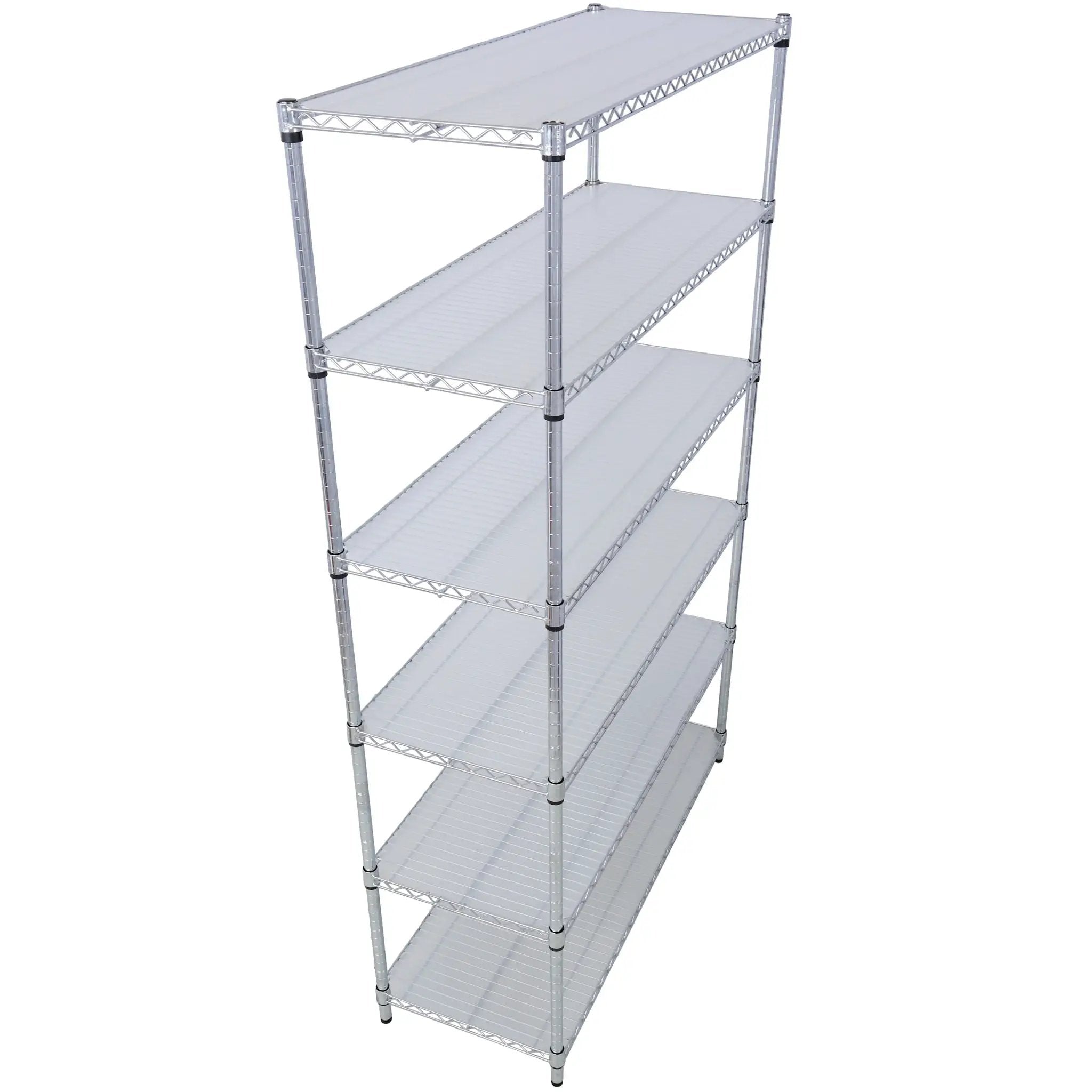 6 Tier 6000Lbs Capacity Nsf Metal Shelf Wire Shelving Unit, Heavy Duty Adjustable Storage Rack With Wheels & Shelf Liners For Commercial Grade Utility Steel Storage Rack by HouseOfZazla