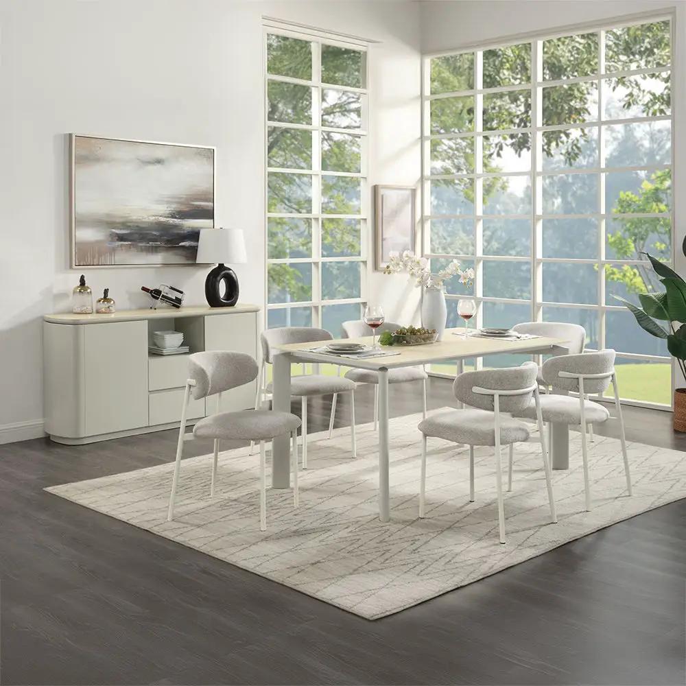 Ingram - Dining Table - Sintered Stone & Light Gray by Unique Piece Furniture