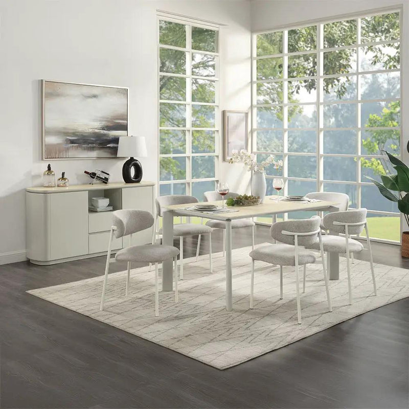Ingram - Dining Table - Sintered Stone & Light Gray by Unique Piece Furniture