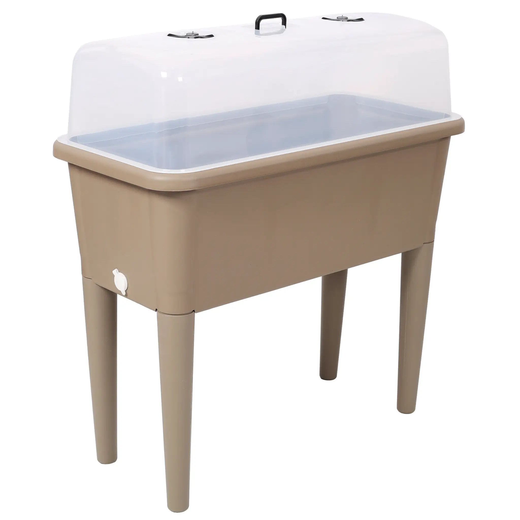 Raised Garden Bed with Ventilated Transparent Greenhouse Lid by HouseOfZazla