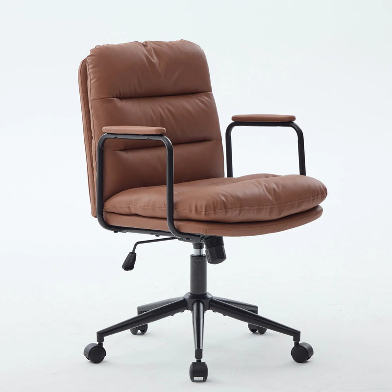 Mid Back Home Office Desk Task Chair with Wheels and Arms by HouseOfZazla