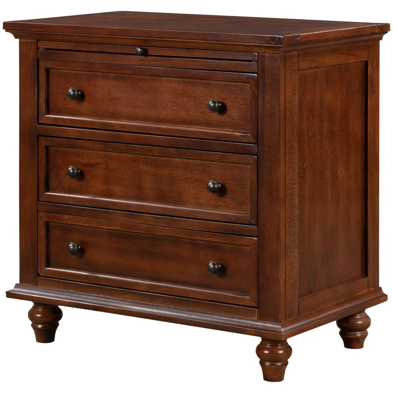 U_STYLE 27.6'' Nightstand with Pine Wood Veneer by HouseOfZazla