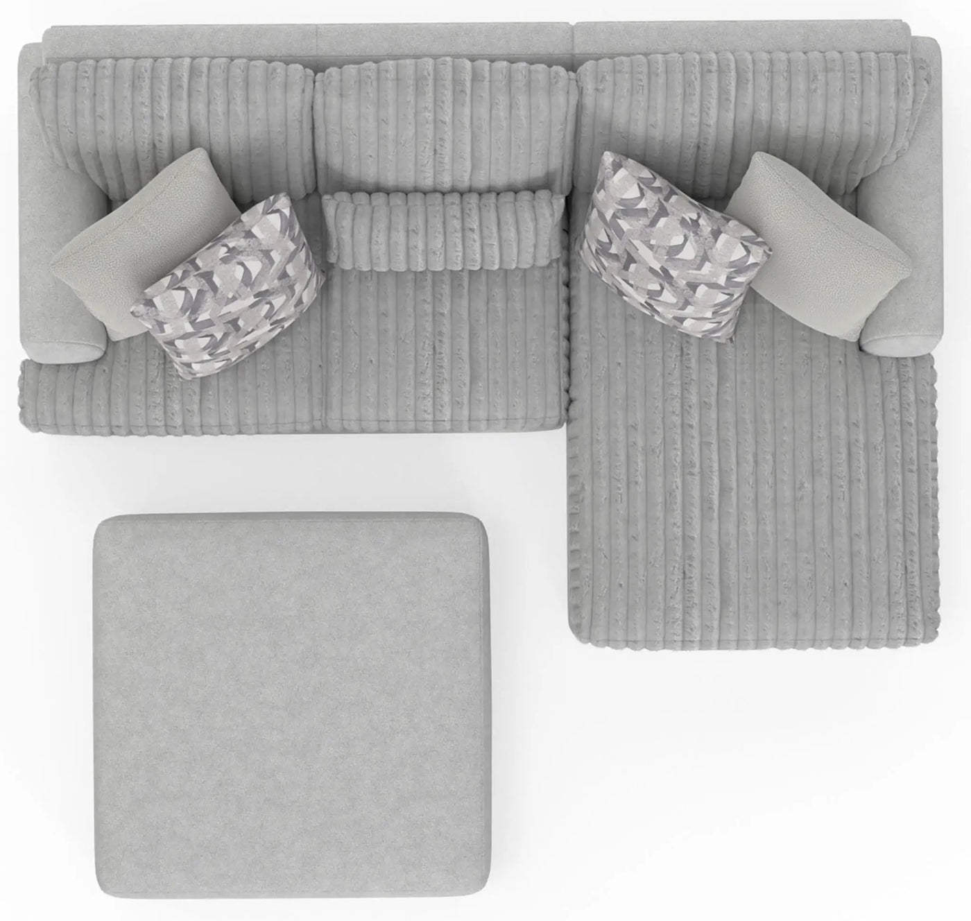 Titan - Sectional With Comfort Coil Seating, Cocktail Ottoman And Accent Pillows Included by Unique Piece Furniture