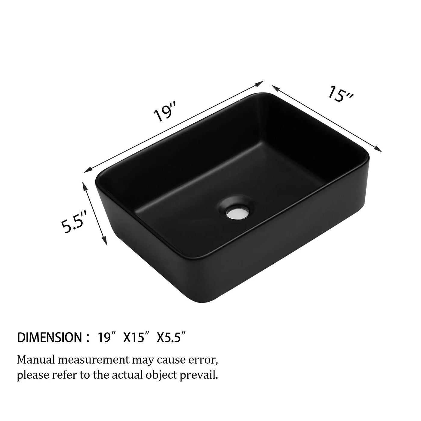 Modern European Design Ceramic Rectangular Vessel Bathroom Sink by HouseOfZazla