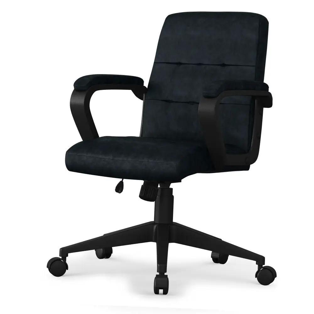 Brewer - Swivel Office Chair - Distressed Blue by HouseOfZazla