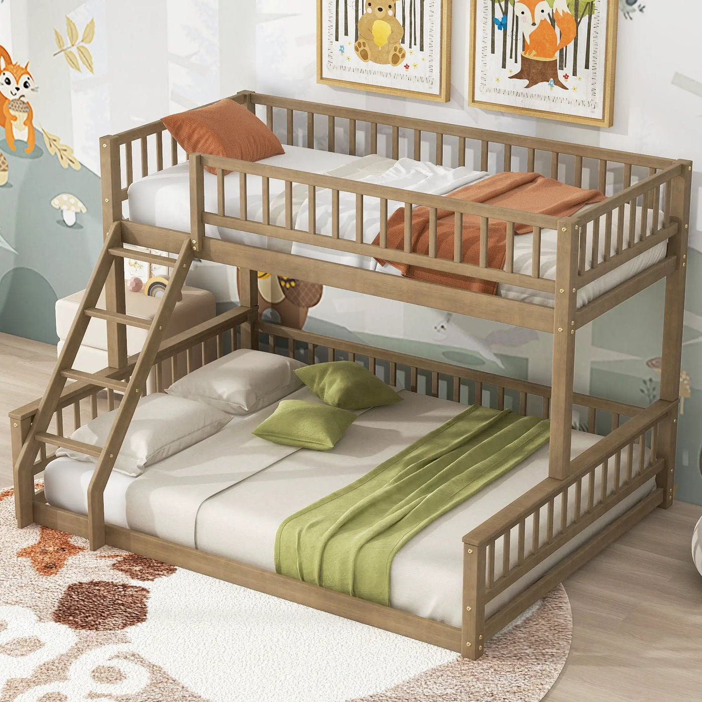 Bunk Bed With Ladder And Guardrails by HouseOfZazla
