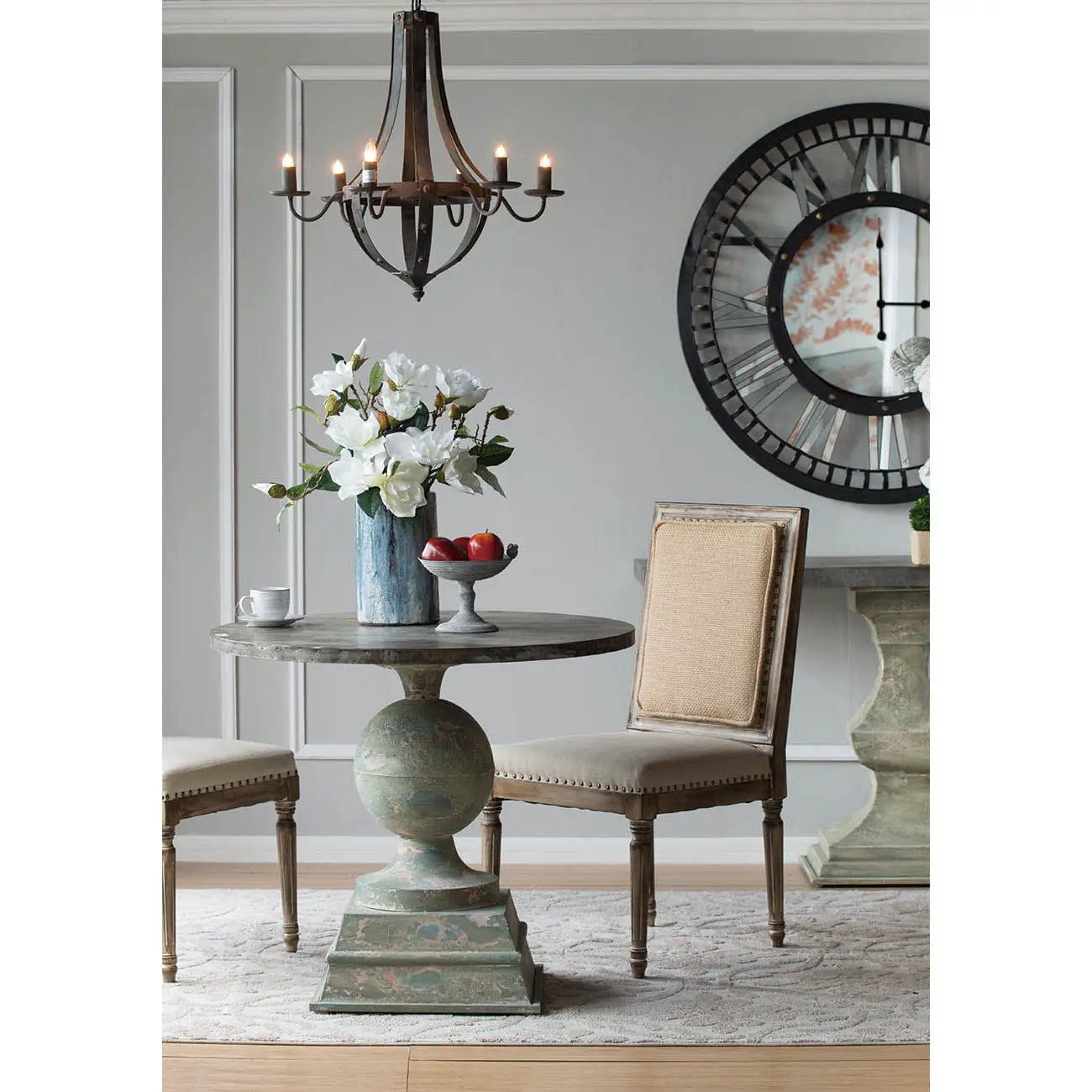 6 Light Metal Chandelier, Hanging Light Fixture With Adjustable Chain For Kitchen, Bulb Not Included - Black by HouseOfZazla
