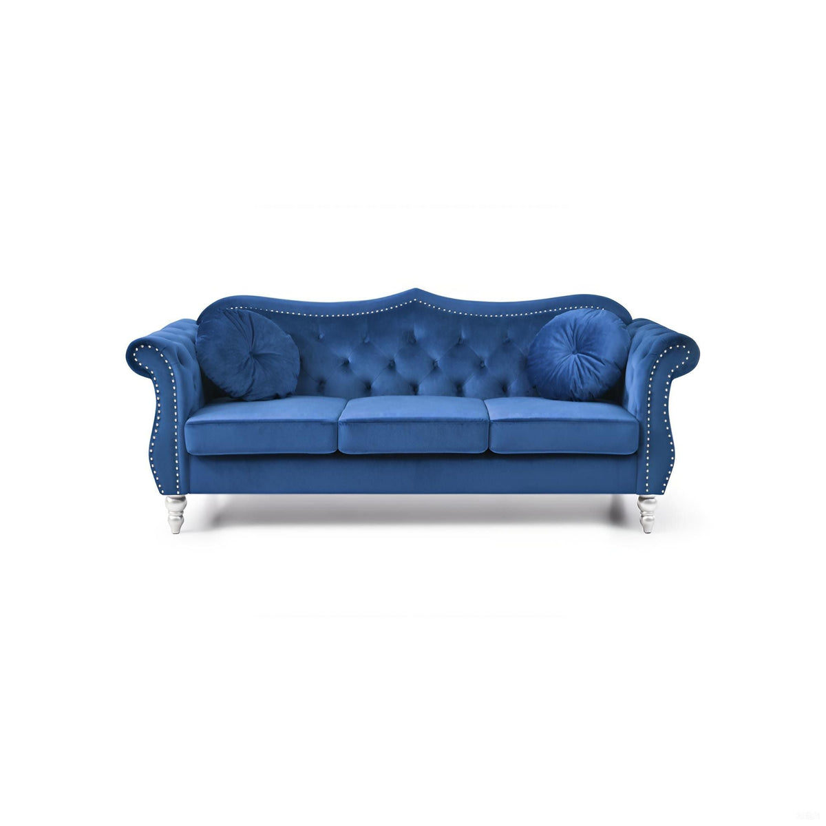 Hollywood Sofa with Tufted Back and Nailhead Trim - Multiple Colors, photo 21 of 28
